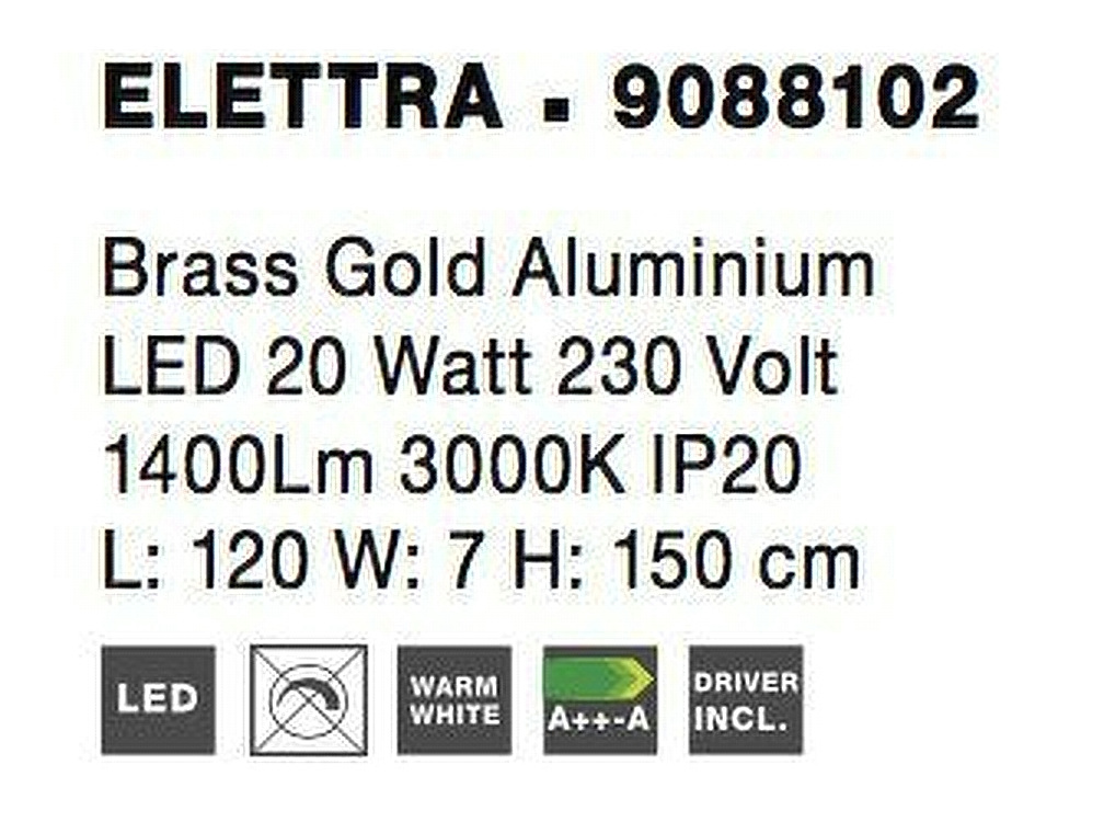 Κρεμαστό Φωτιστικό Μοντέρνο nova 9088102 ELETTRA
