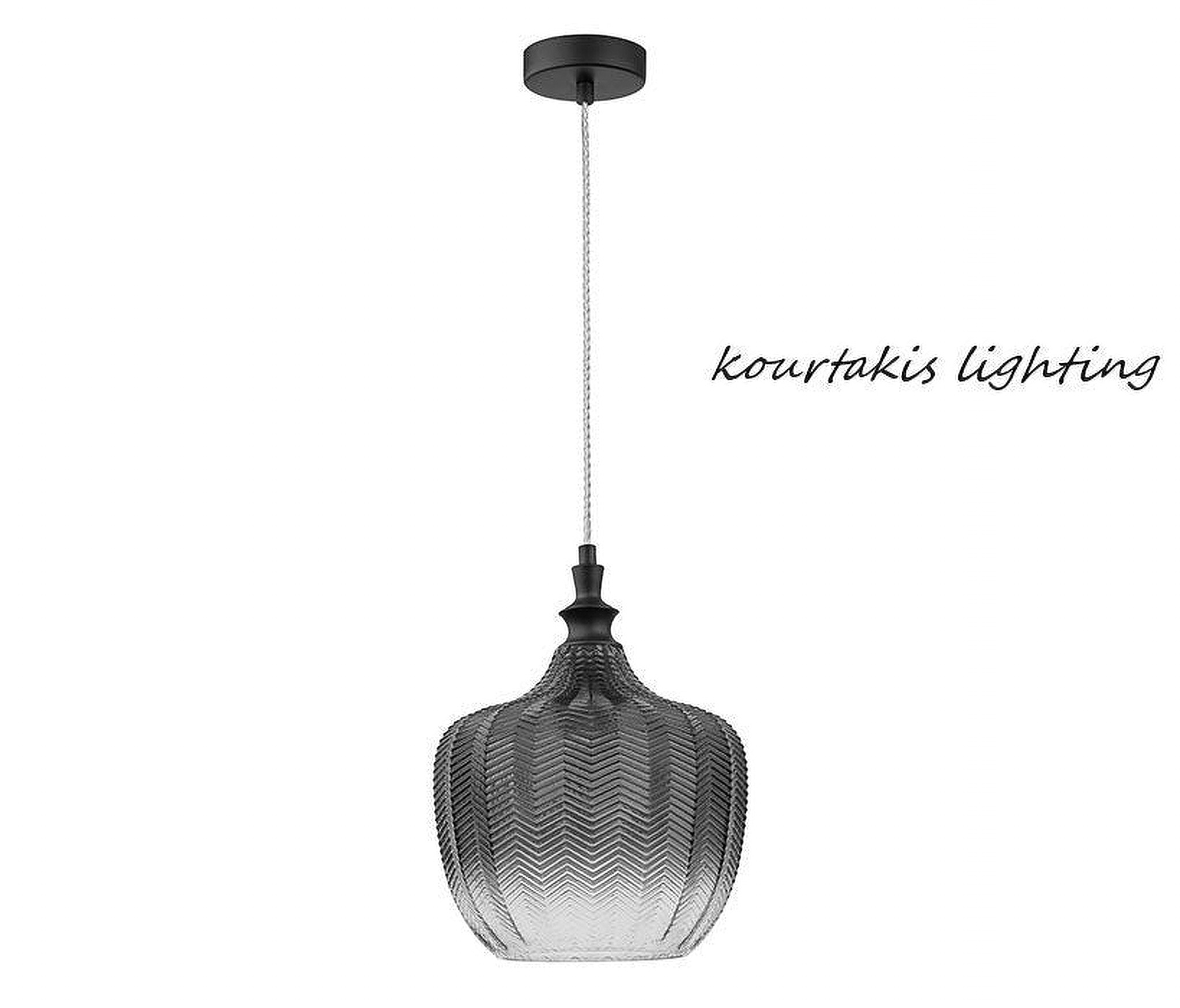 Μονόφωτο οροφής κρεμαστό led - Μαύρο- LONI - Nova Luce
