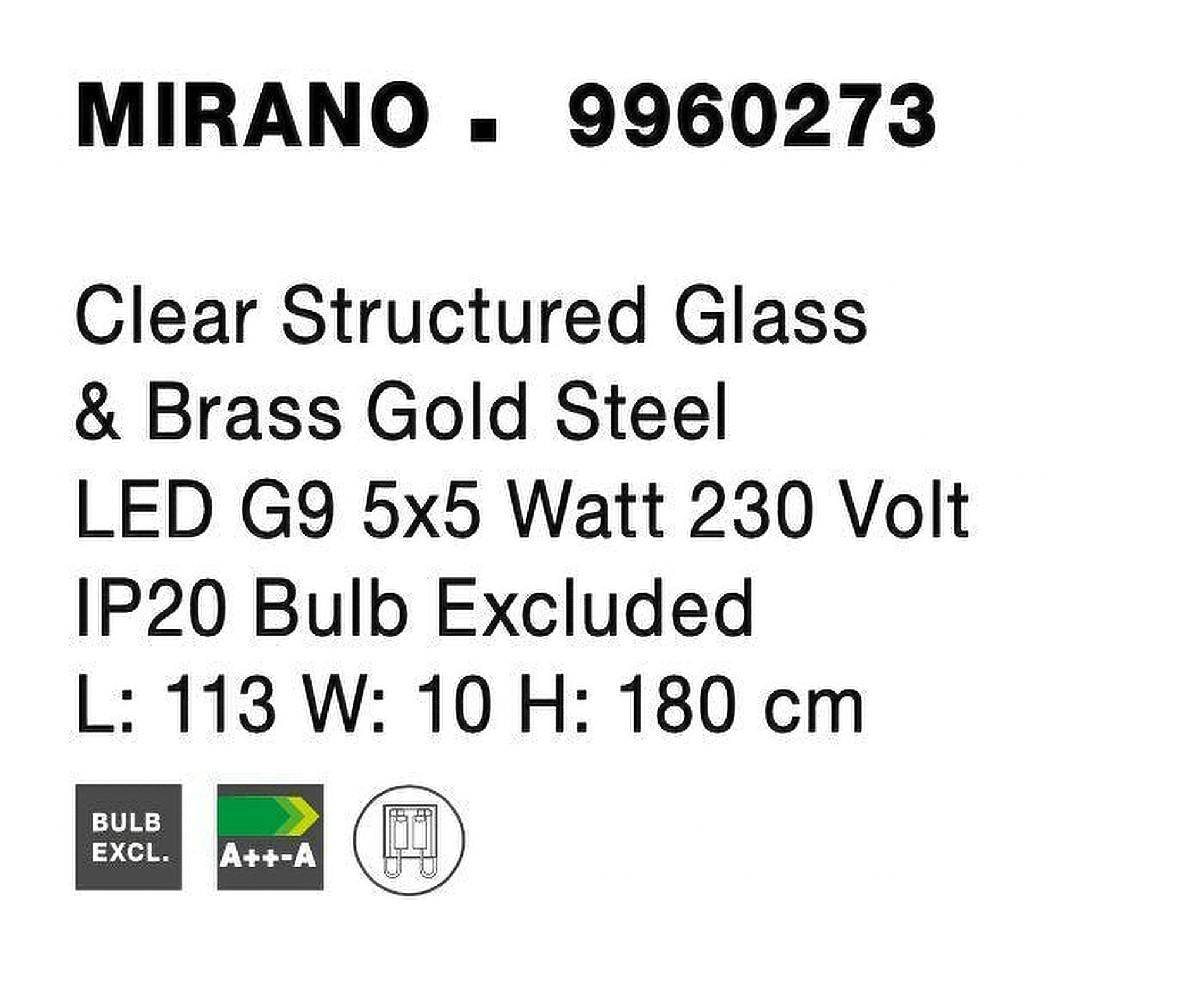 Φωτιστικό οροφής nova 9960273 MIRANO
