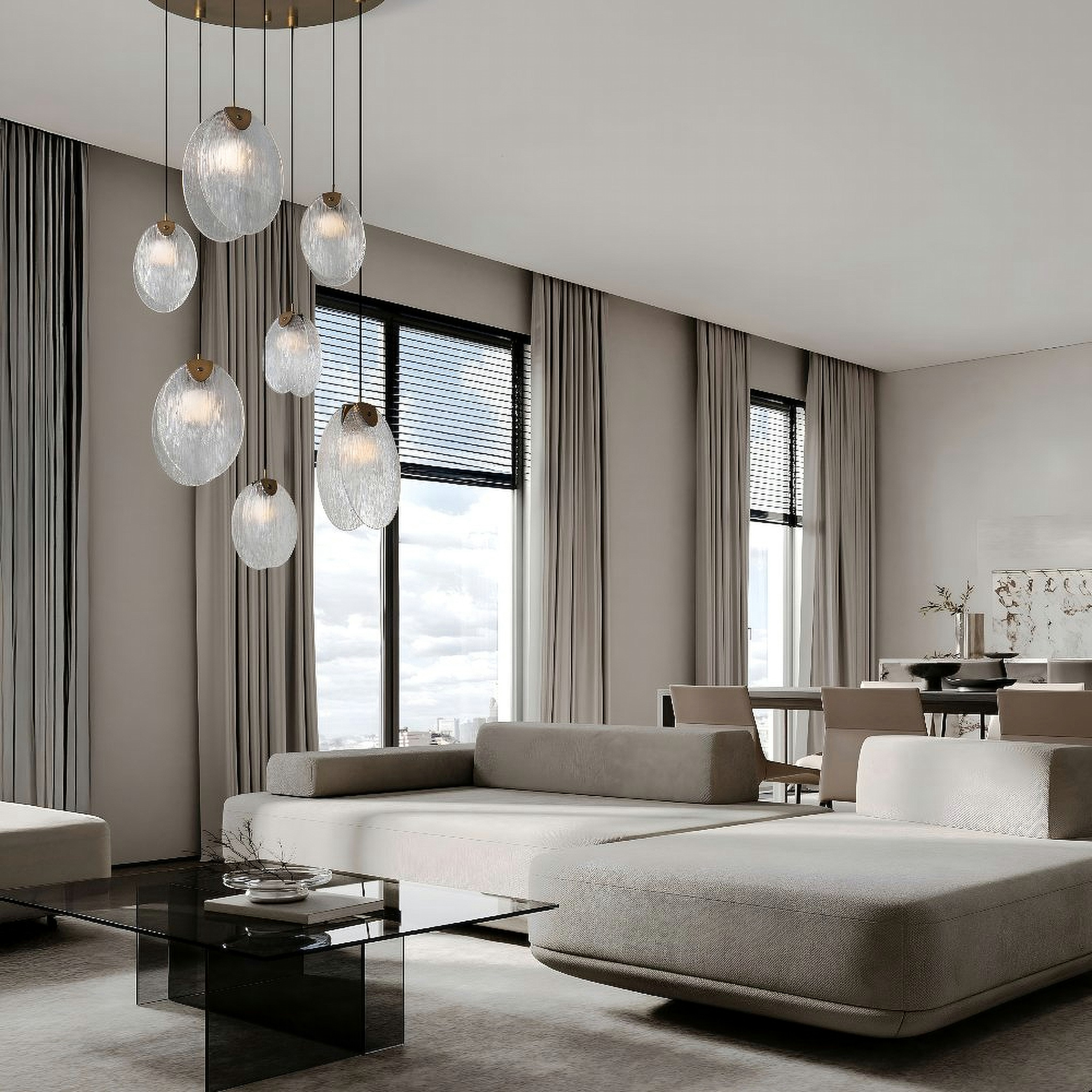 Κρεμαστό Μεταλλικό Πολύφωτο LED SHELINA 9333225