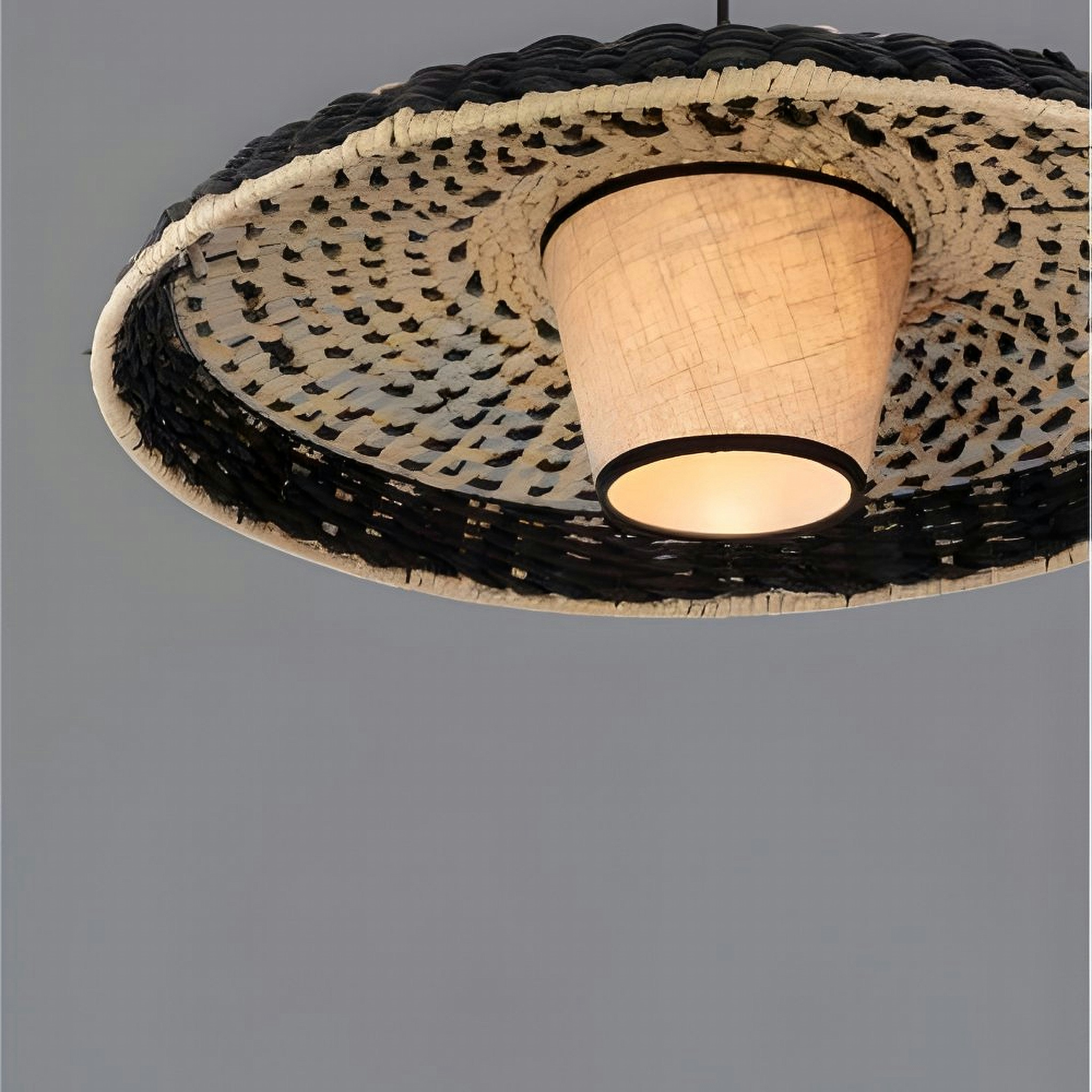 Μονόφωτο Πολύχρωμο Rattan Εσωτερικού Χώρου CAPA Nova Luce