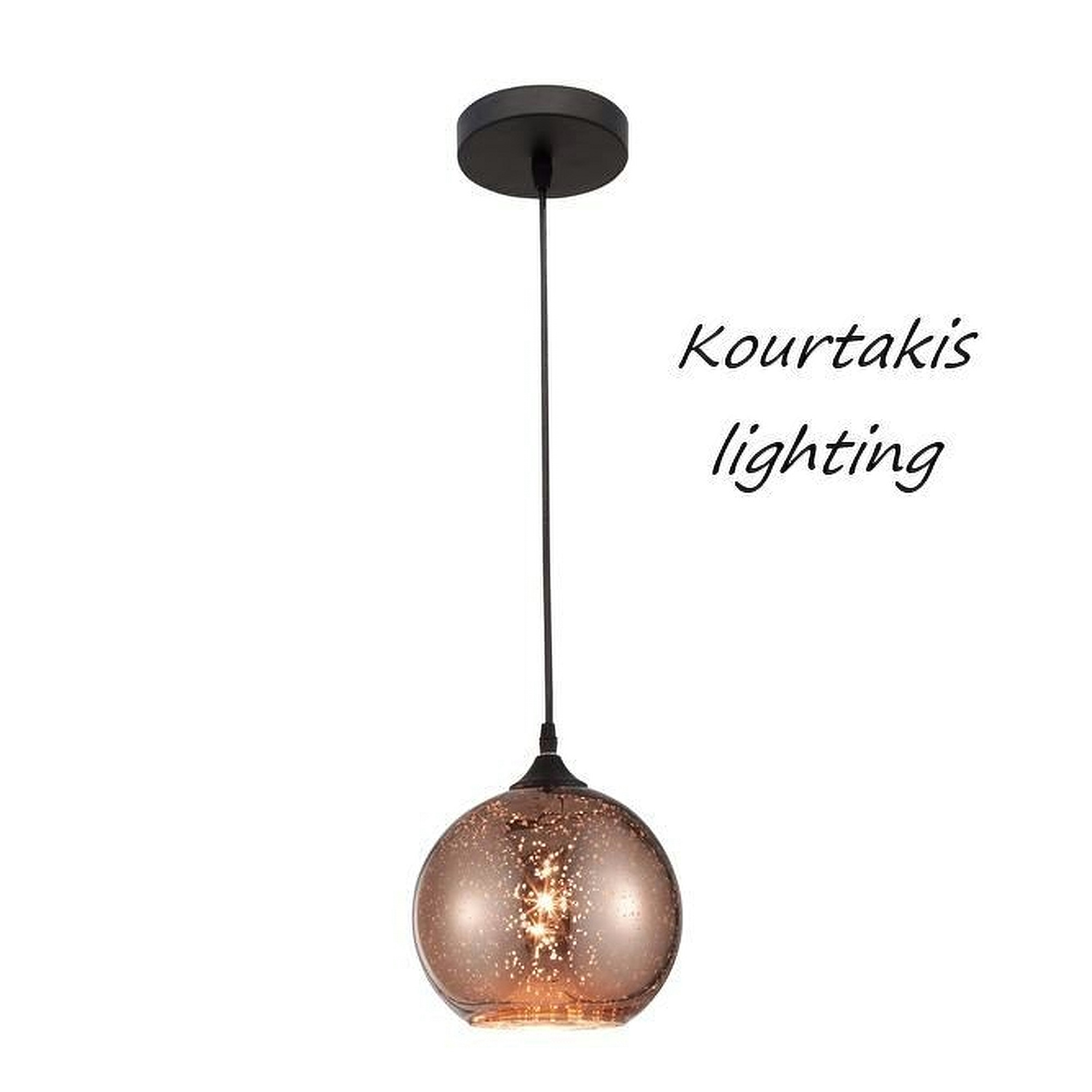 Φωτιστικό κρεμαστό μοντέρνο copper γυάλινο _ Blaze _ Nova Luce