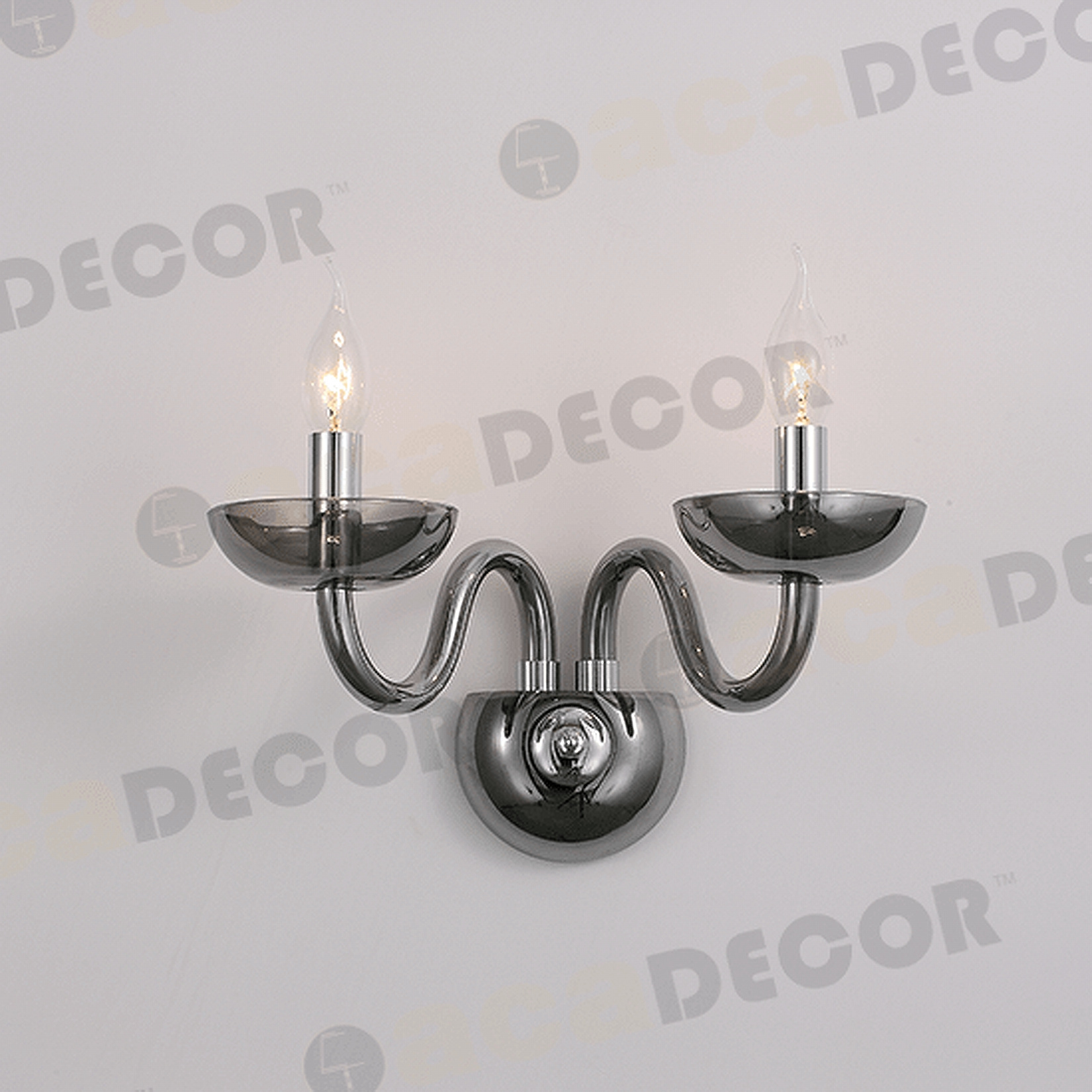 Απλίκα Τοιχου Aca Lighting BLK82182WSGC