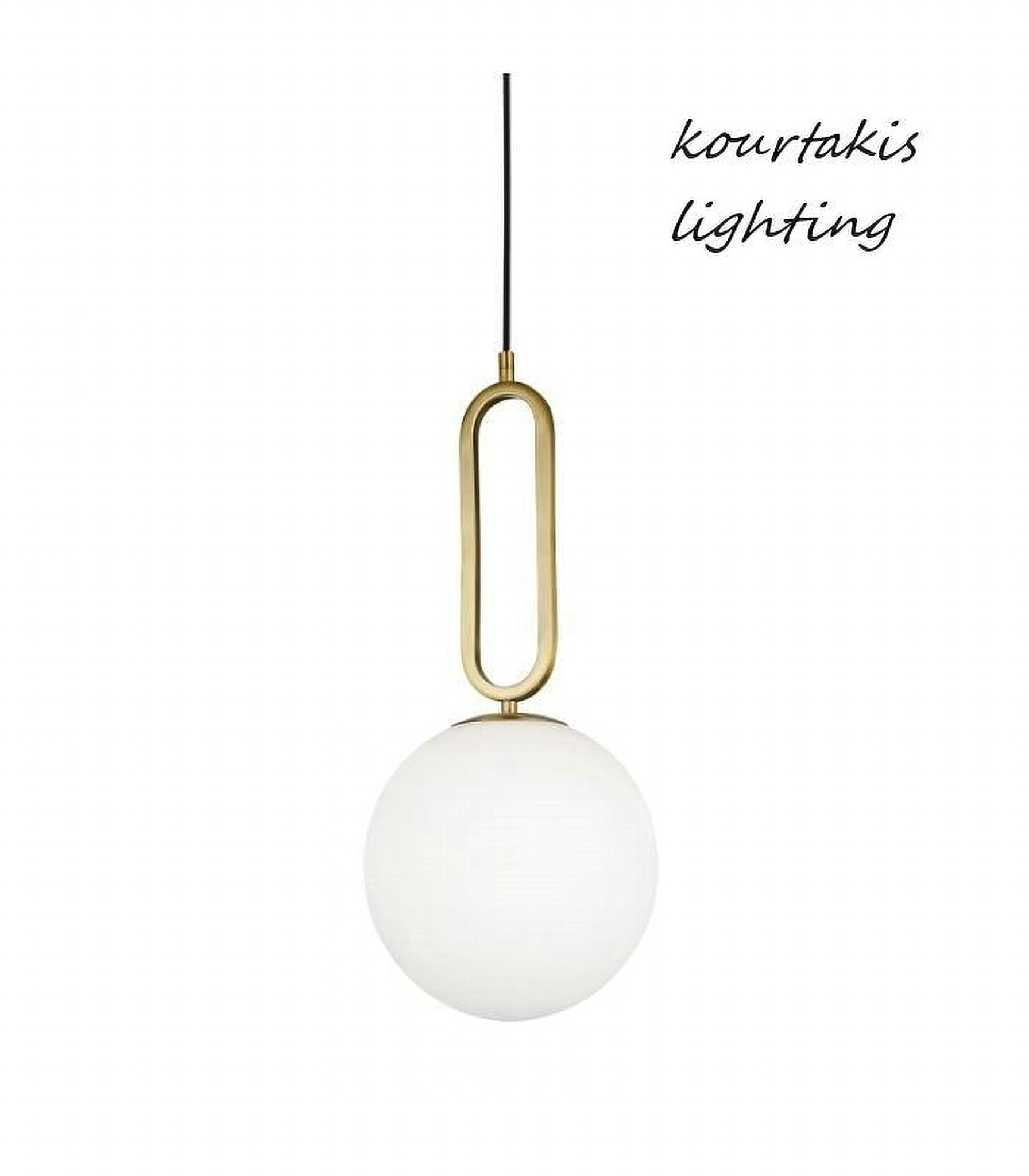 Μονόφωτο οροφής κρεμαστό led - Χρυσό - GRUS - Nova Luce
