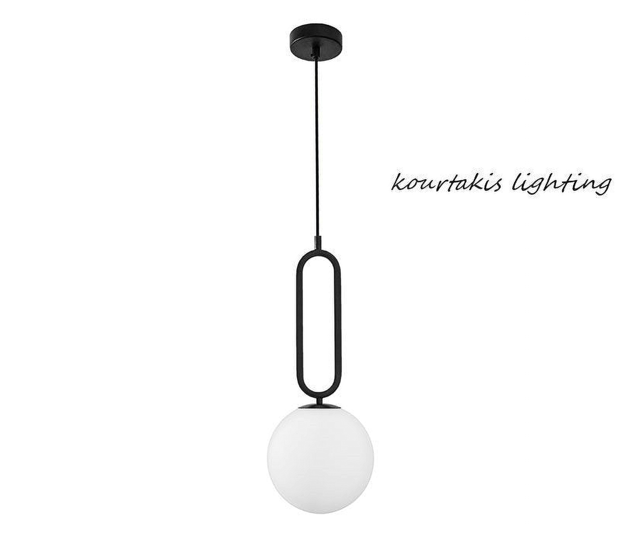 Μονόφωτο οροφής κρεμαστό led - Μαύρο - GRUS - Nova Luce