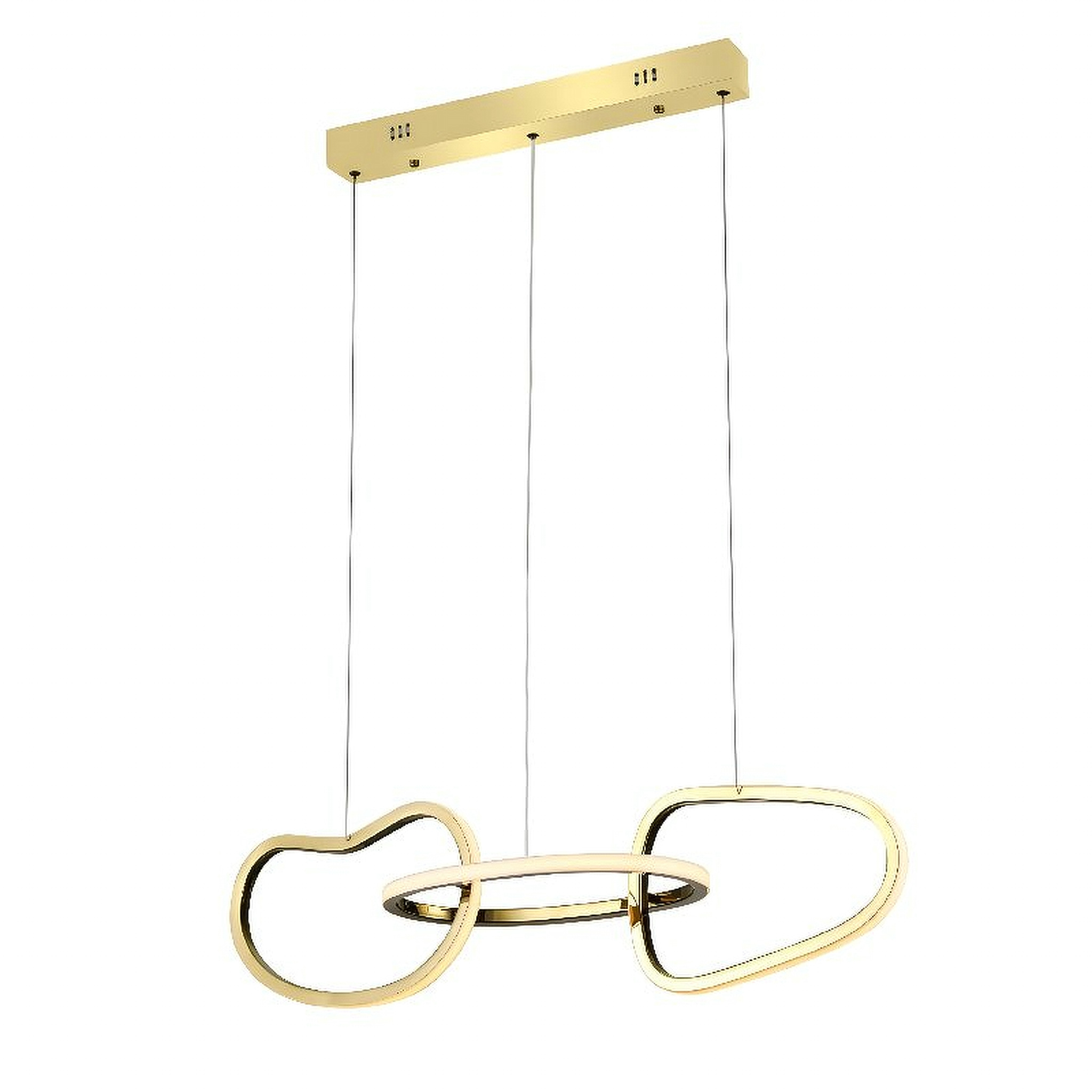 Κρεμαστό Φωτιστικό Led Χρυσό και Λευκό Ατσάλι Ring