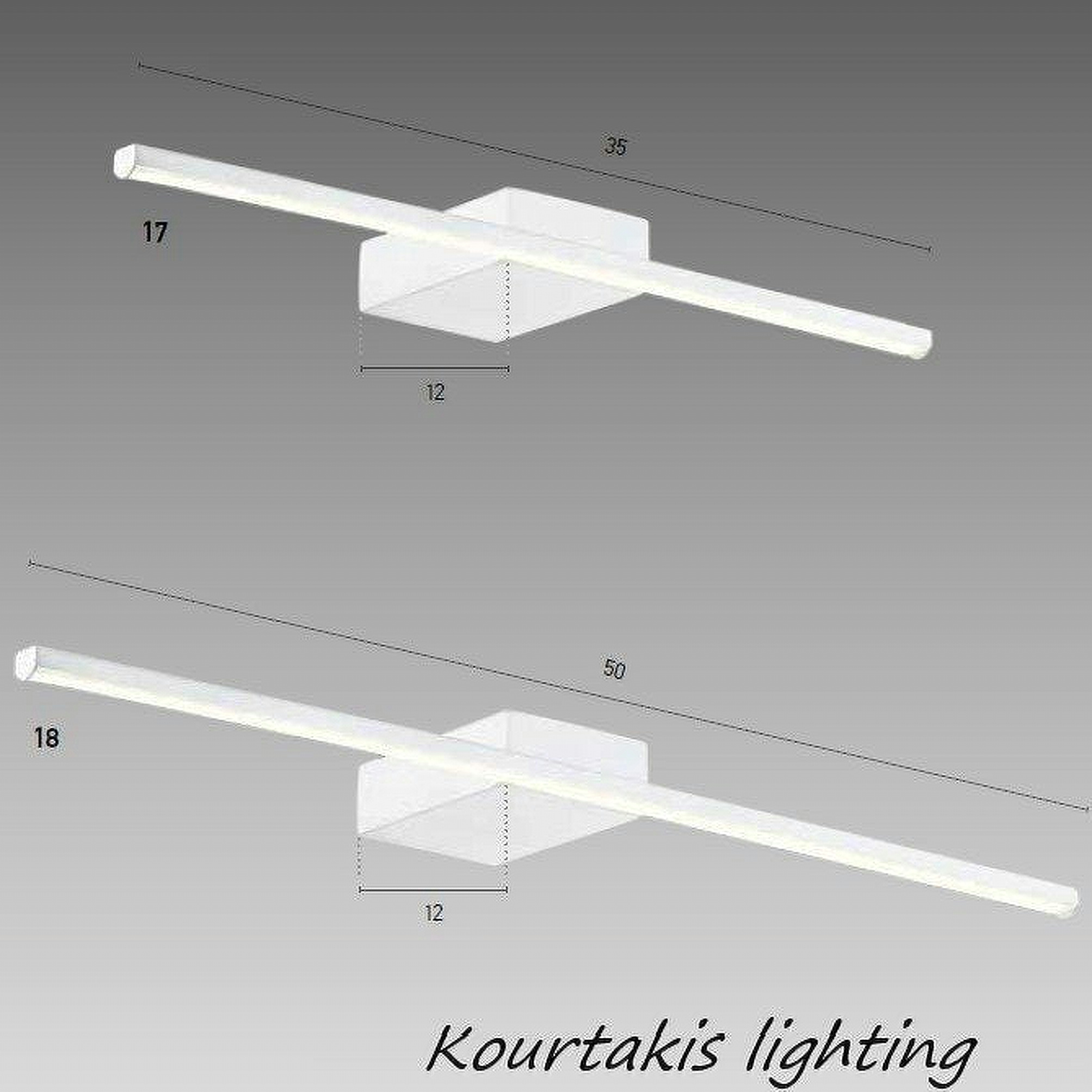 Led φωτιστικό τοίχου μεταλλικό 100-01173-17