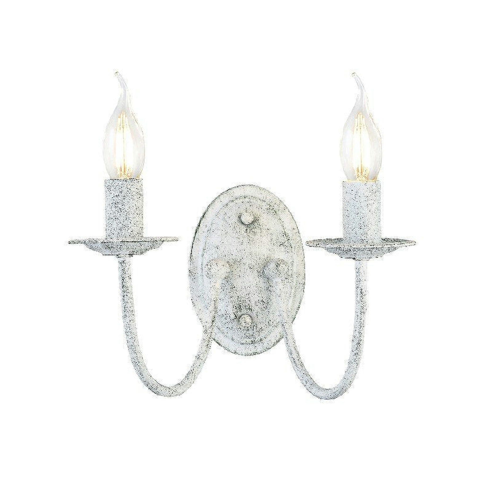 ACA Lighting Απλίκα Επίτοιχη Κλασσική Μεταλλική Δίφωτη σε δύο Χρώματα