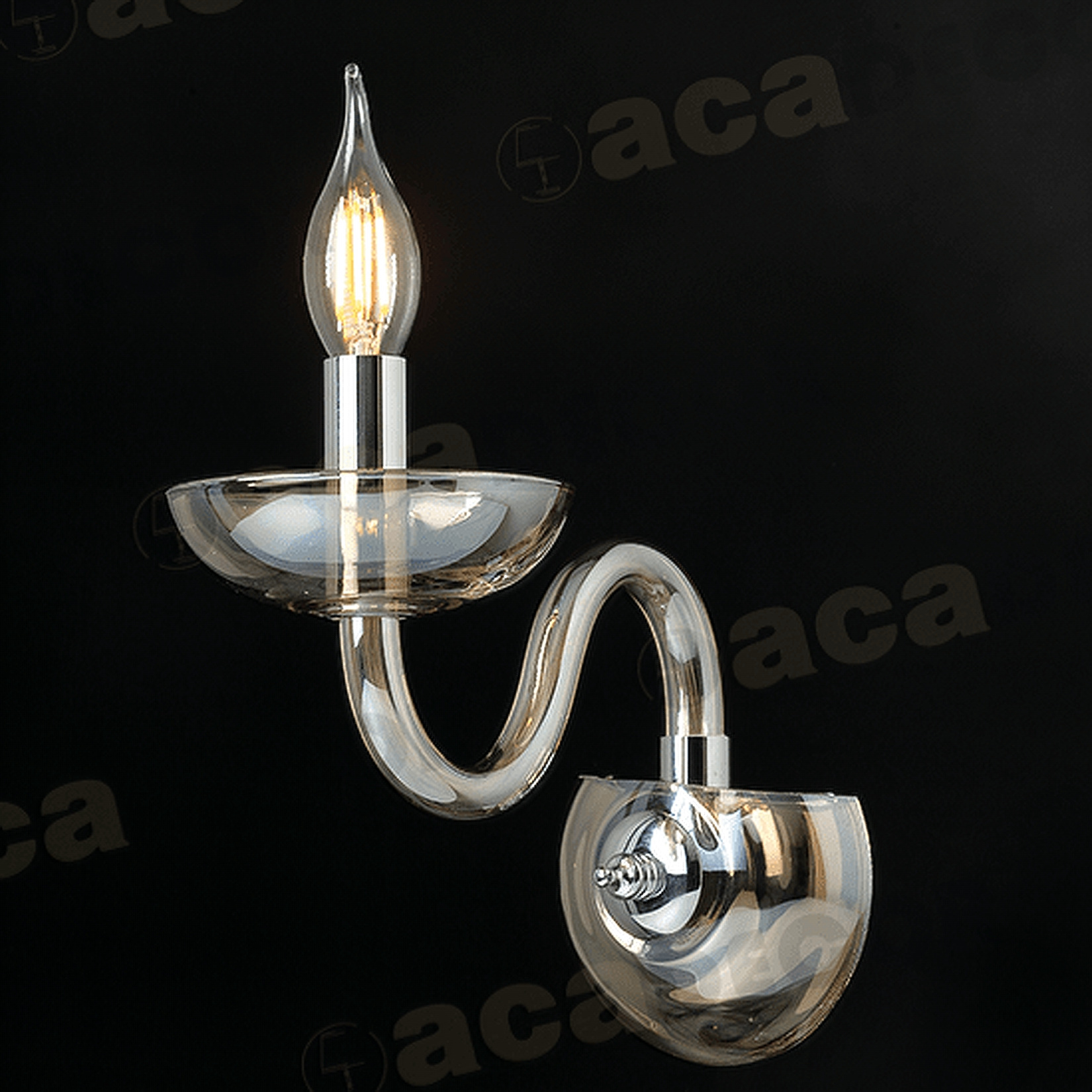 Απλίκα Τοιχου Aca Lighting BLK82181WCNC