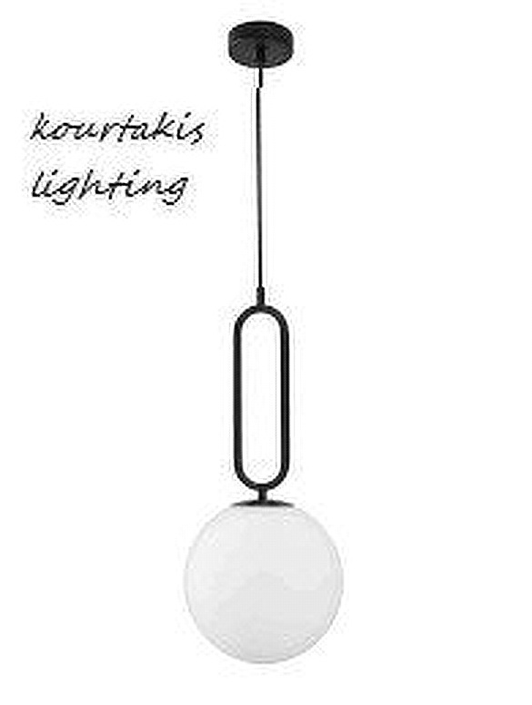 Μονόφωτο οροφής κρεμαστό led - Μαύρο - GRUS 9191252