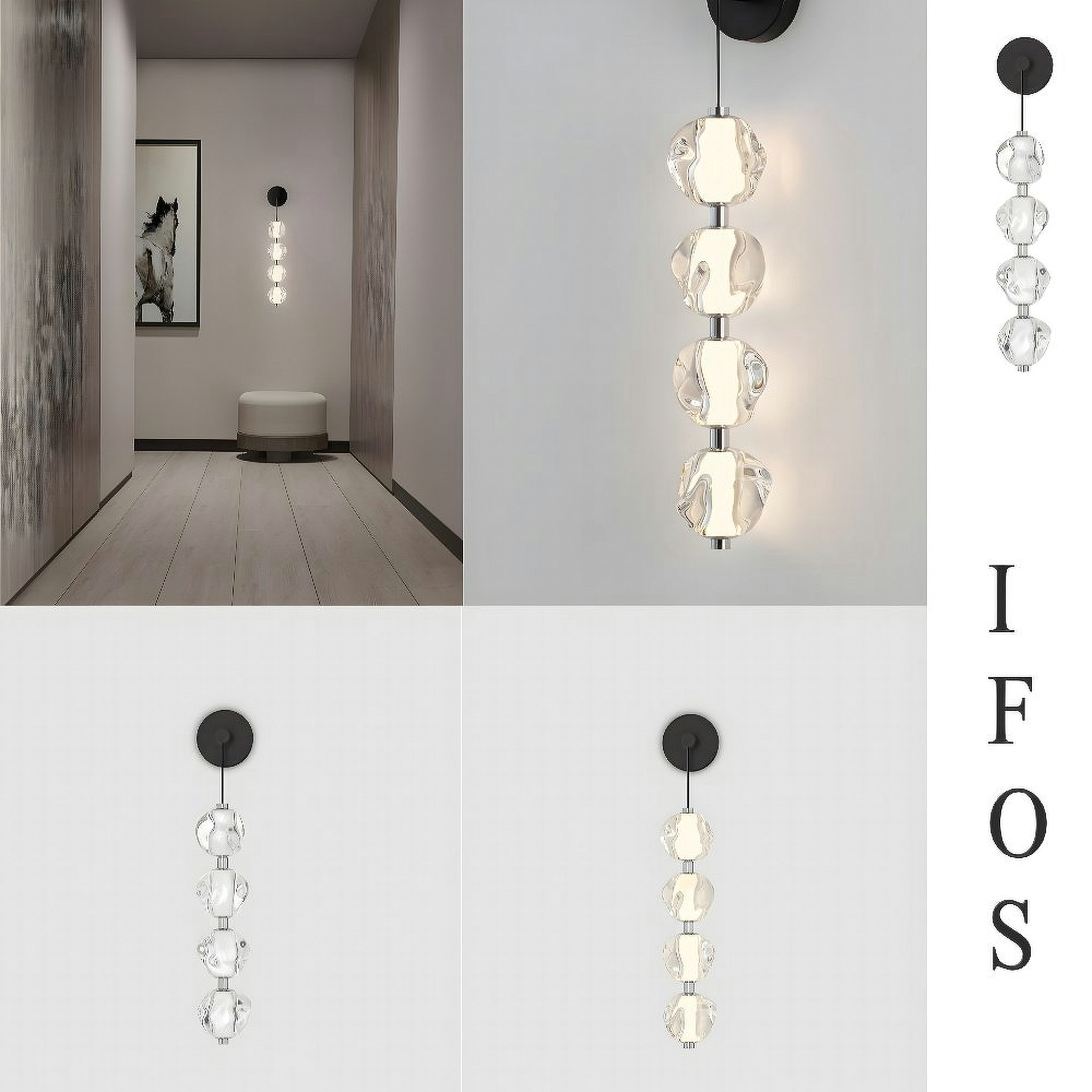 Επίτοιχο Μεταλλικό Φωτιστικό LED IFOS