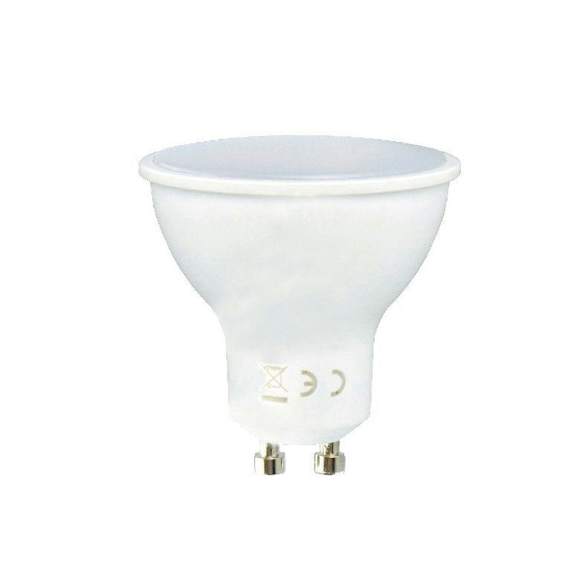 Led Λάμπα GU10 7Watt Ευρείας Δέσμης SMD 530Lumen Θερμό Λευκό 3000Κ